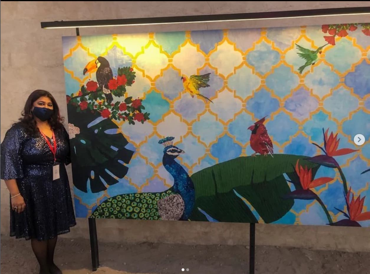 Artwork from Cheshta Roy Sarkar shown at Ras Al Khaimah Fine Arts Festival 2021.